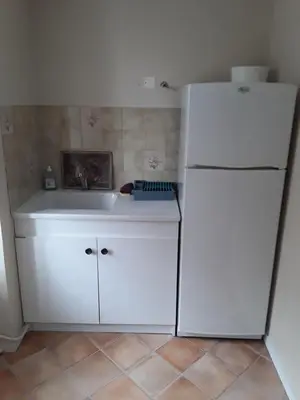 Cuisine ou kitchenette dans l'établissement Appartement dans Maison de Bourg