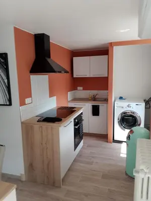 Cuisine ou kitchenette dans l'établissement Appartement proche de la Mairie