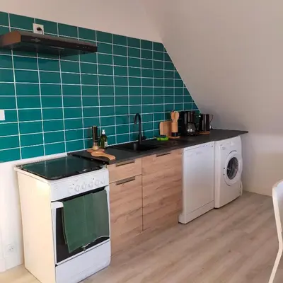 Cuisine ou kitchenette dans l'établissement Les MILANS