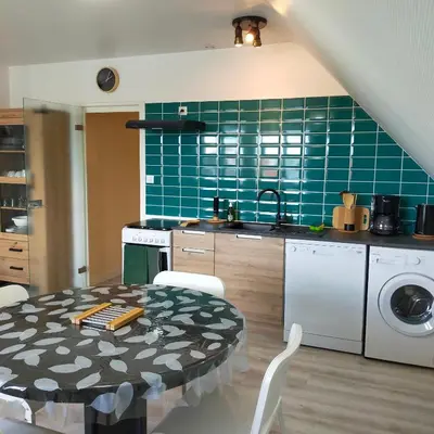 Cuisine ou kitchenette dans l'établissement Les MILANS