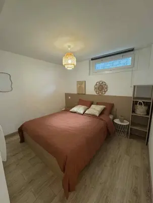 Un ou plusieurs lits dans un hébergement de l'établissement Appartement 1 chambre