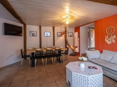 Coin salon dans l'établissement Maison auvergnate cœur de village