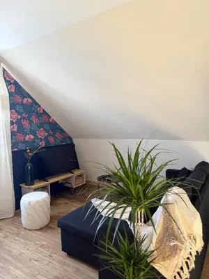 Coin salon dans l'établissement Appartement lumineux 4 personnes, Puy Mary