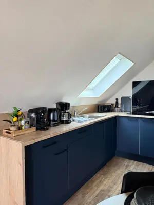 Cuisine ou kitchenette dans l'établissement Appartement lumineux 4 personnes, Puy Mary