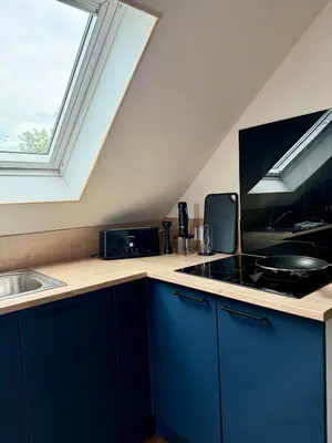 Cuisine ou kitchenette dans l'établissement Appartement lumineux 4 personnes, Puy Mary