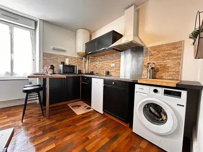 Cuisine ou kitchenette dans l'établissement Birds Escape, proche de la gare