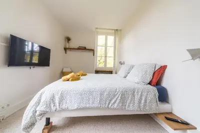 Un ou plusieurs lits dans un hébergement de l'établissement Villa Chadourne - Chambre Lilith