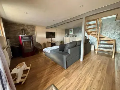 Cuisine ou kitchenette dans l'établissement Petite maison de campagne