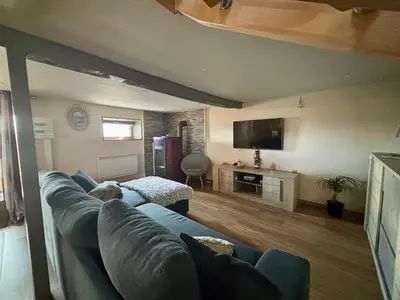 Télévision ou salle de divertissement dans l'établissement Petite maison de campagne
