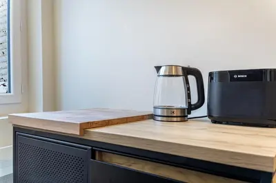 Cuisine ou kitchenette dans l'établissement Le Pop-up, Spacieux-Hyper centre-Lumineux