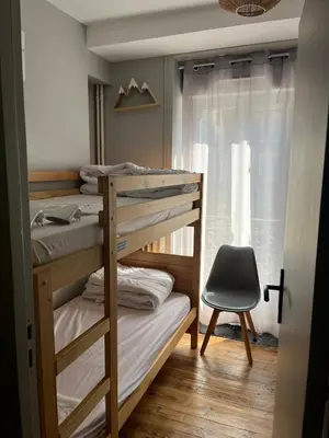 Un ou plusieurs lits dans un hébergement de l'établissement Chaleureux et cosy-emplacement idéal - 4 pers