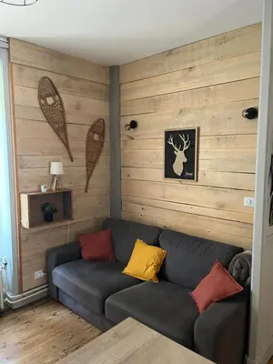 Coin salon dans l'établissement Chaleureux et cosy-emplacement idéal - 4 pers