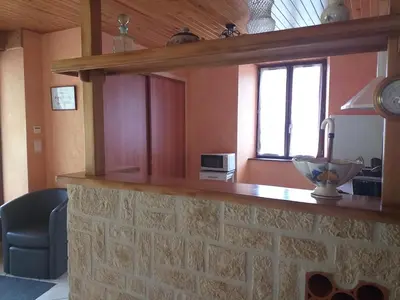 Cuisine ou kitchenette dans l'établissement Chez Maurice et Sylvie