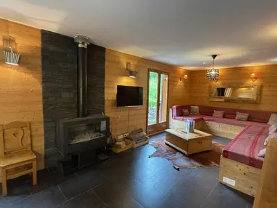 Un ou plusieurs lits dans un hébergement de l'établissement Chalet camp de base pour tribu sportif wifi 5 ch