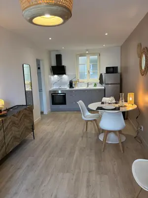 Cuisine ou kitchenette dans l'établissement Le Pavillon - Hyper centre - charme rénové
