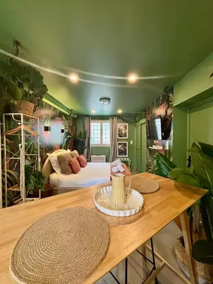 Coin salon dans l'établissement Casa Jungle - Le Studio Végétal - Confort & Design