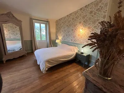 Un ou plusieurs lits dans un hébergement de l'établissement Grande maison Albuconis