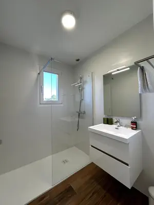 Salle de bains dans l'établissement Chez Mimi - Bellevue