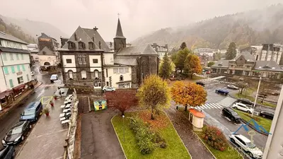 Vue générale sur la montagne ou vue sur la montagne depuis l'appartement
