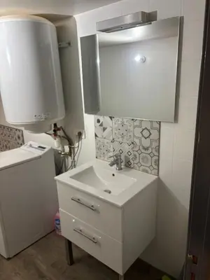 Salle de bains dans l'établissement Le Nid du Sablard