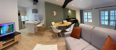 Télévision ou salle de divertissement dans l'établissement Le coeur de Limoges Hyper centre et rénové