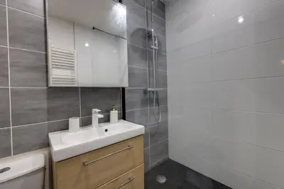 Salle de bains dans l'établissement L'Appart Cosy- Hyper centre- Vue sur la collégiale