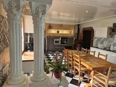 Cuisine ou kitchenette dans l'établissement Villa Ines