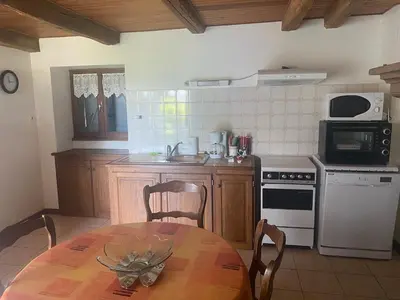 Cuisine ou kitchenette dans l'établissement Evasion verte à Vaux