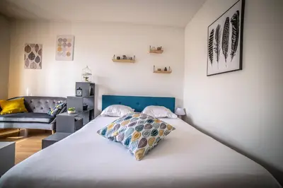 Un ou plusieurs lits dans un hébergement de l'établissement Le Joyau - 1 Chambre