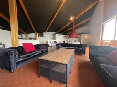 Coin salon dans l'établissement Exceptionnel Loft