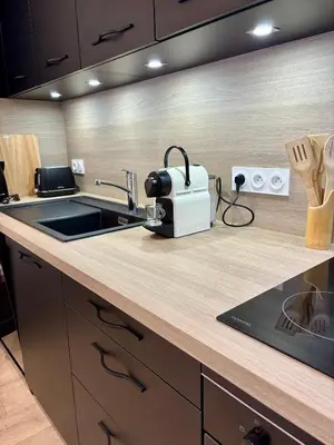 Cuisine ou kitchenette dans l'établissement Le Duplex du centre
