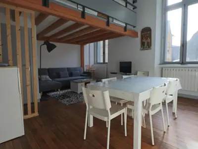 Coin salon dans l'établissement Appartement Loft en Centre-Ville, 4 Pers., Parking Privé - FR-1-858-17