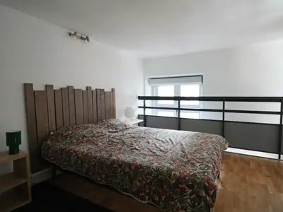 Un ou plusieurs lits dans un hébergement de l'établissement Appartement Loft en Centre-Ville, 4 Pers., Parking Privé - FR-1-858-17