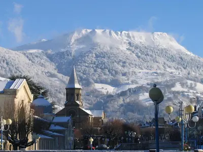 Vue générale sur la montagne ou vue sur la montagne depuis l'appartement