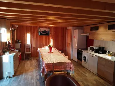 Cuisine ou kitchenette dans l'établissement Les Gites de Vulcain
