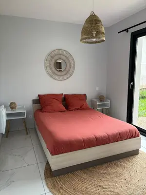 Un ou plusieurs lits dans un hébergement de l'établissement Maison neuve 2 chambres entre Dordogne et Corrèze