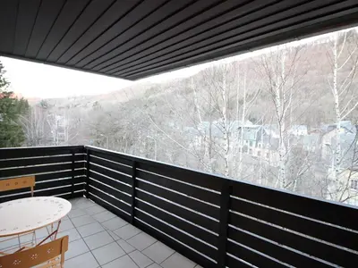Vue générale sur la montagne ou vue sur la montagne depuis l'appartement