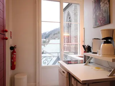 Vue générale sur la montagne ou vue sur la montagne depuis l'appartement