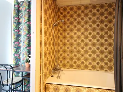 Salle de bains dans l'établissement Bel F2 au centre avec ascenseur et WiFi - FR-1-415-196
