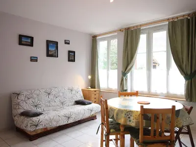 Coin salon dans l'établissement Appartement F2 bis de 50m² au centre, 4 pers., animaux admis, WiFi - FR-1-415-178