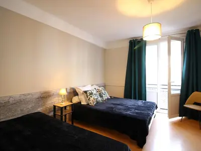 Un ou plusieurs lits dans un hébergement de l'établissement Appartement T1 confortable au Mont-Dore - FR-1-415-203