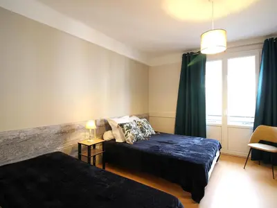 Un ou plusieurs lits dans un hébergement de l'établissement Appartement T1 confortable au Mont-Dore - FR-1-415-203