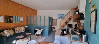 Cuisine ou kitchenette dans l'établissement Cocon Oscar et Petrus au Lioran