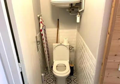 Salle de bains dans l'établissement Agréable appartement au coeur du Mont-dore