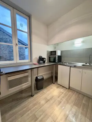 Cuisine ou kitchenette dans l'établissement Appartement 4 spacieux Av Georges Dumas - DABNB
