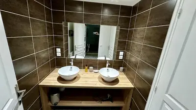 Salle de bains dans l'établissement Le Loft