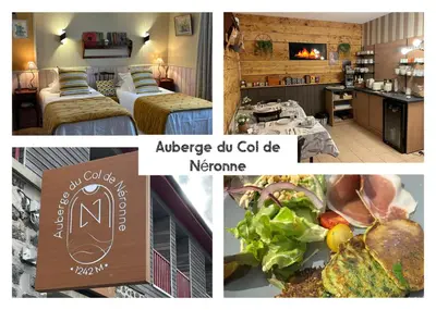 Cuisine ou kitchenette dans l'établissement Nuit paisible au Col de Néronne