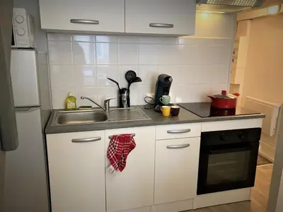 Cuisine ou kitchenette dans l'établissement Appartement triple dans le centre de Limoges