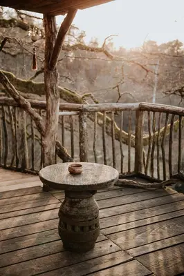 Balcon ou terrasse dans l'établissement Cabane de la Margo