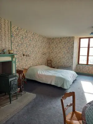 Un ou plusieurs lits dans un hébergement de l'établissement grand studio douillet et lumineux vue sur la vallée